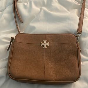 Tory Burch camel brown leather bag